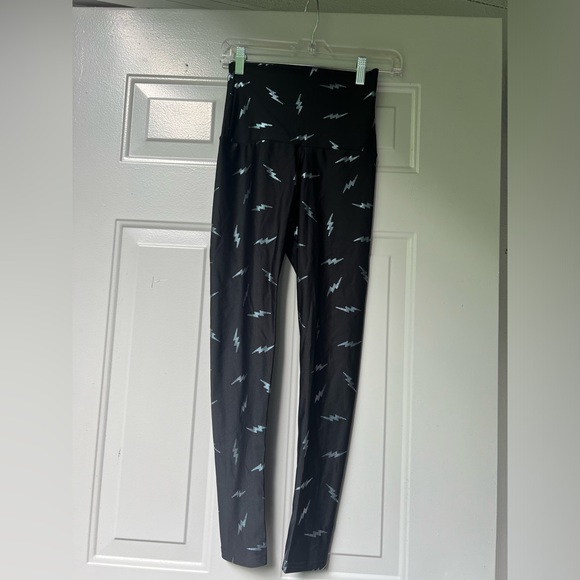Emily Hsu Lightning Bolt foil sneakers legging size Small - Picture 12 of 12
